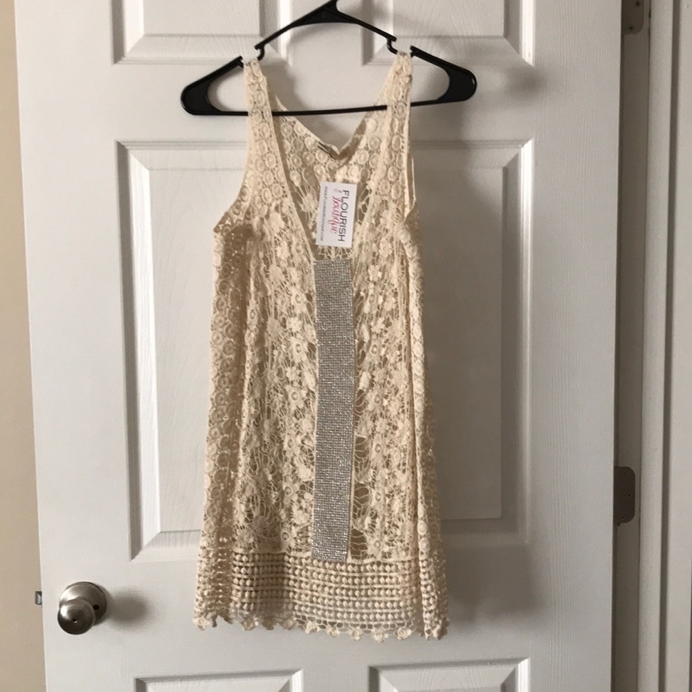 Brand new crocheted lace top